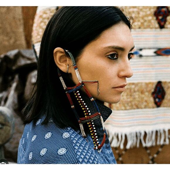 Vintage Maasai Beaded Ladder Earring – Kenyan Tribal Jewelry with Unique Story - Picture 10 of 10